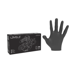 L3VEL 3 Nitrile Gloves - Black 100pk