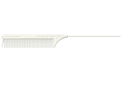 JRL Pin Tail Comb 8.8" - White J102