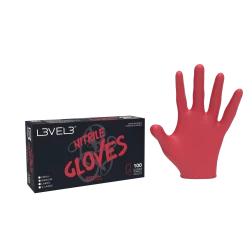 L3VEL 3 Nitrile Gloves - Red-Ish 100pk