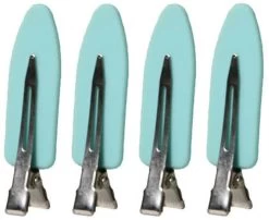 Creaseless Rubberised Clips - Green 4 Pack